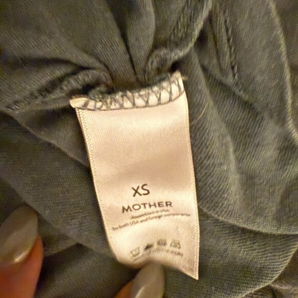 Mother Graphic Print Crew Neck T-Shirt Size: XS Faded Green greyish - Picture 3 of 4